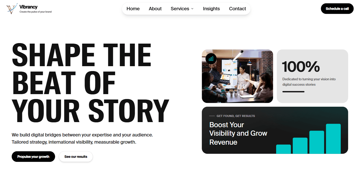 Vibrancy Agence screenshot